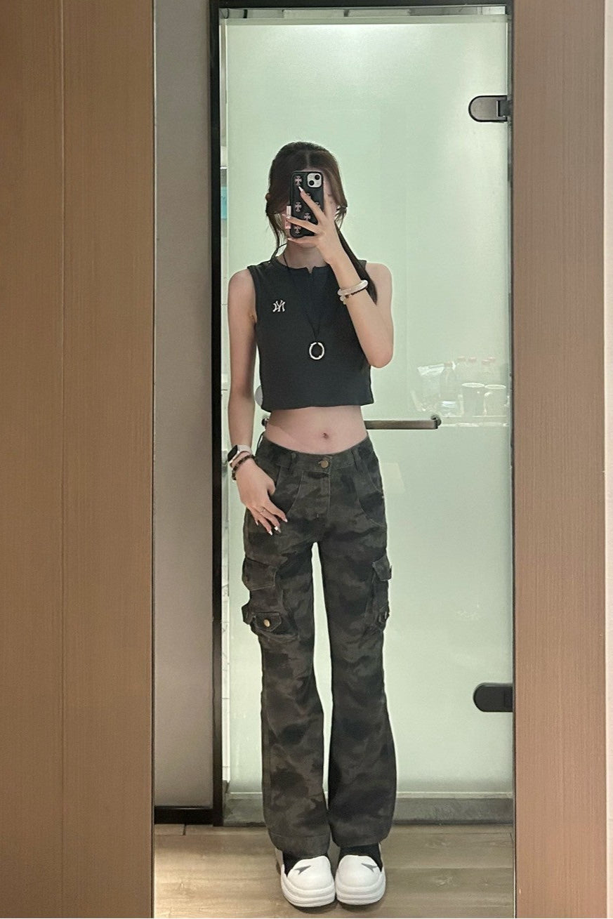 カモフラージュフレアパンツ KR12631