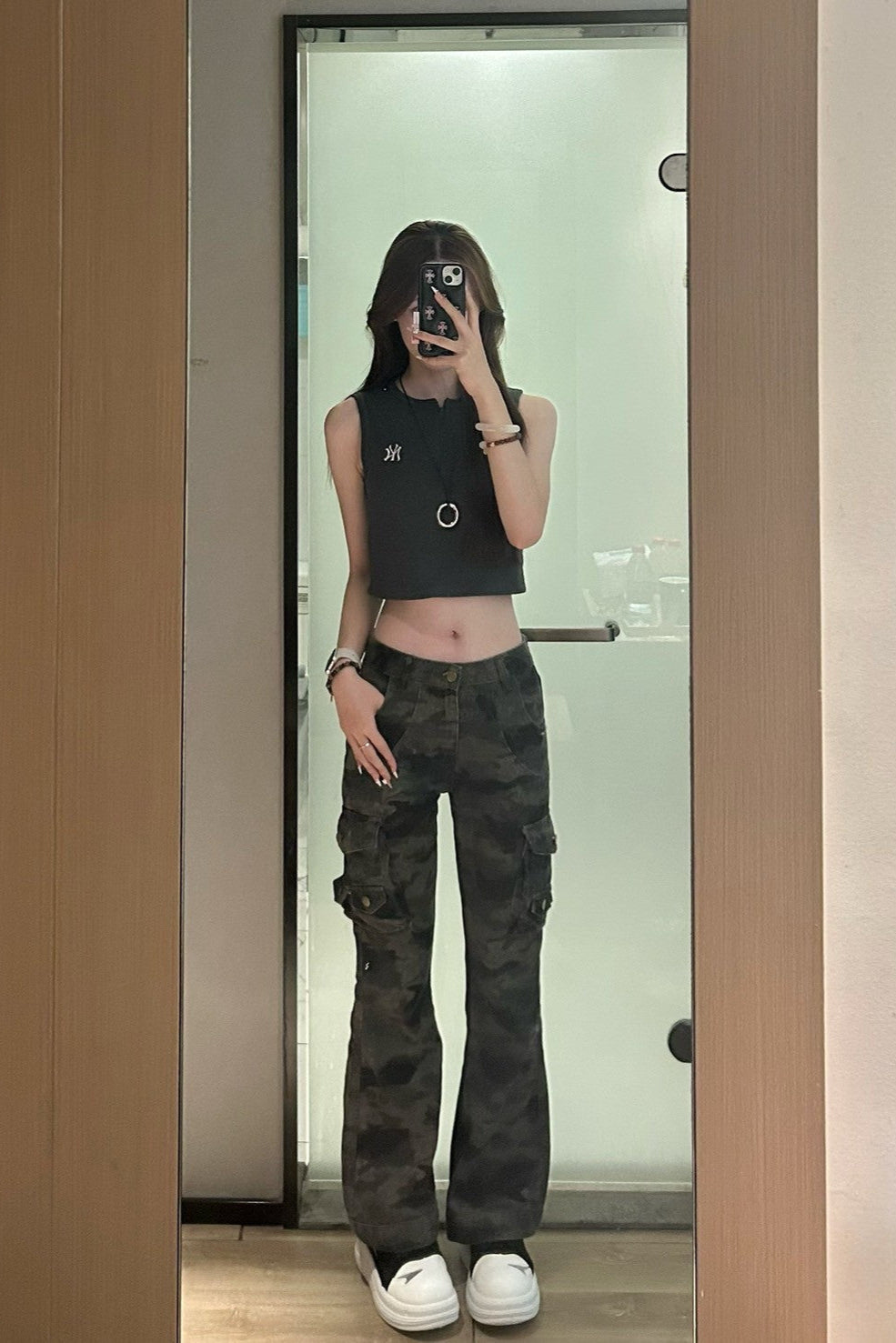 カモフラージュフレアパンツ KR12631