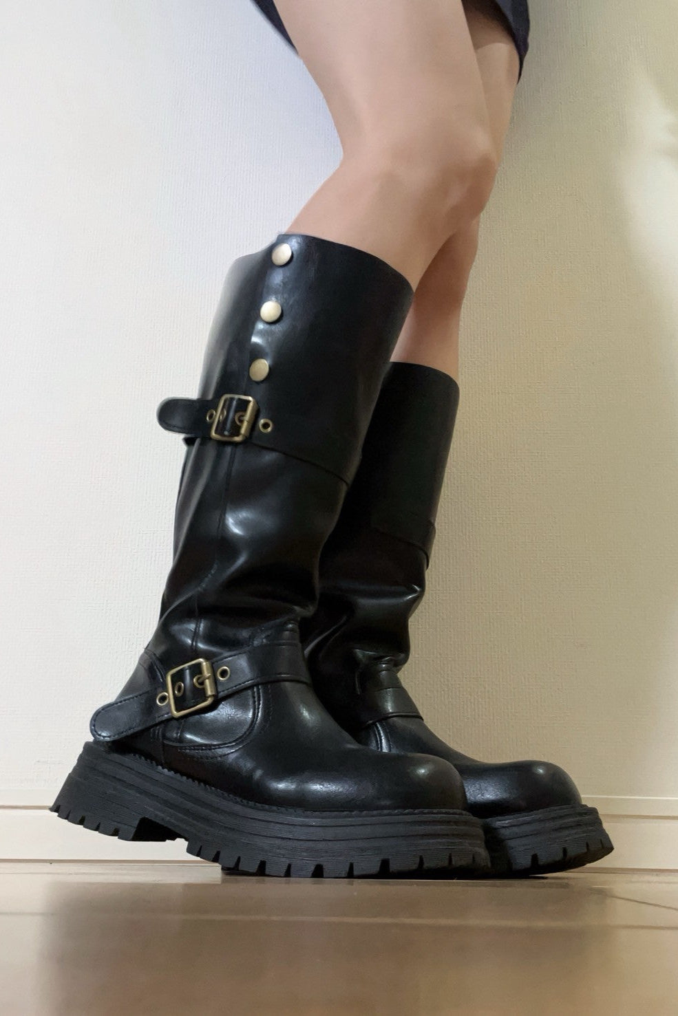 ベルトデザインハードソールブーツ KR12622
