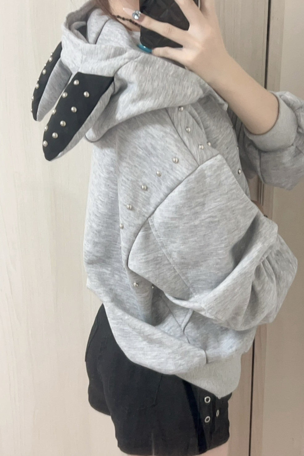 ネコミミスタッズパーカー KR12623