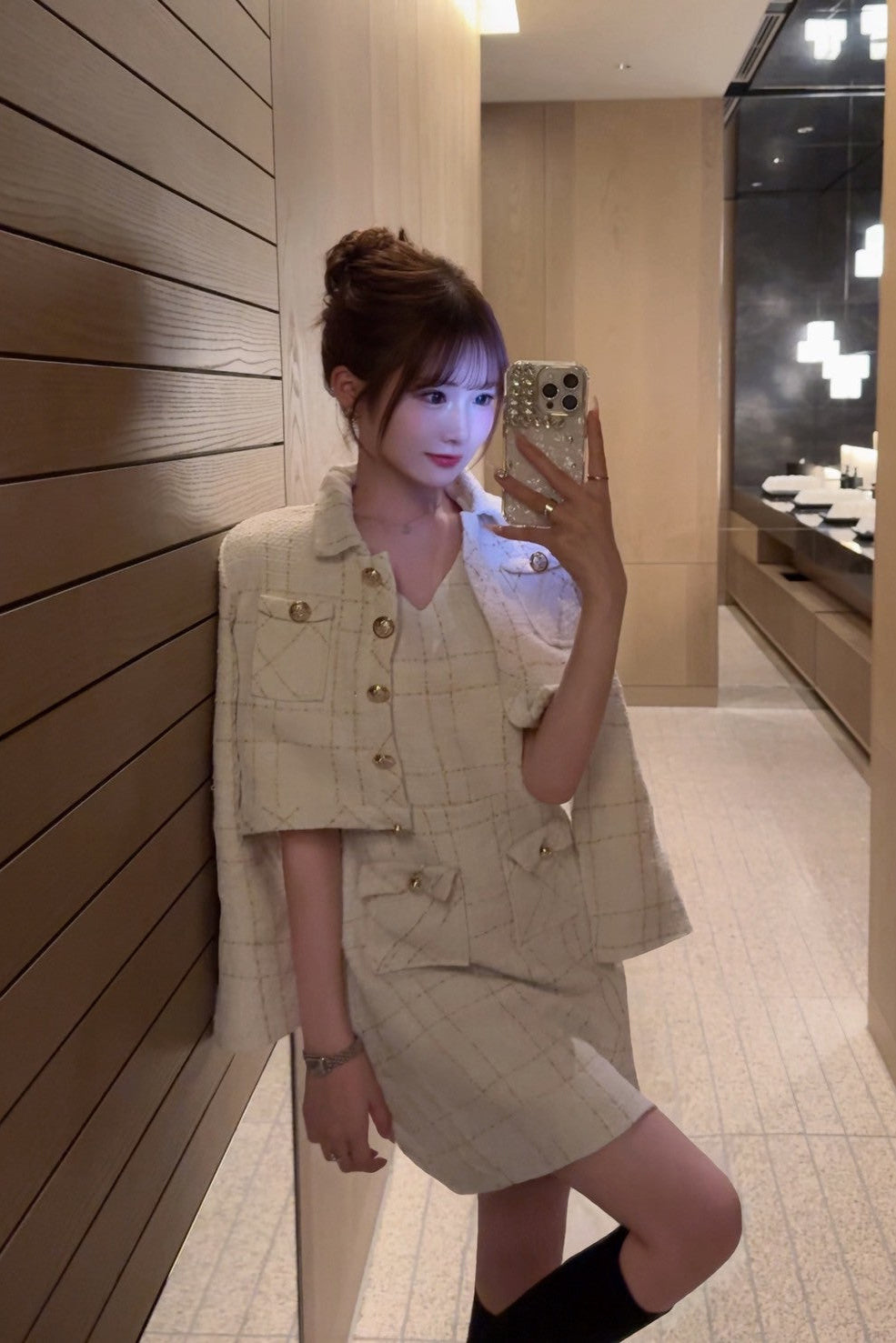 チェックツイードセットアップ KR12236