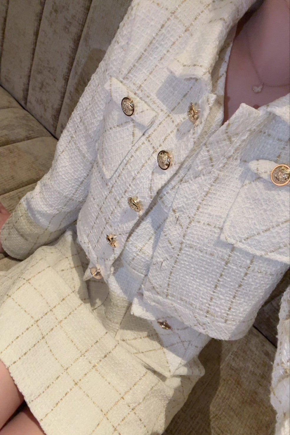 チェックツイードセットアップ KR12236