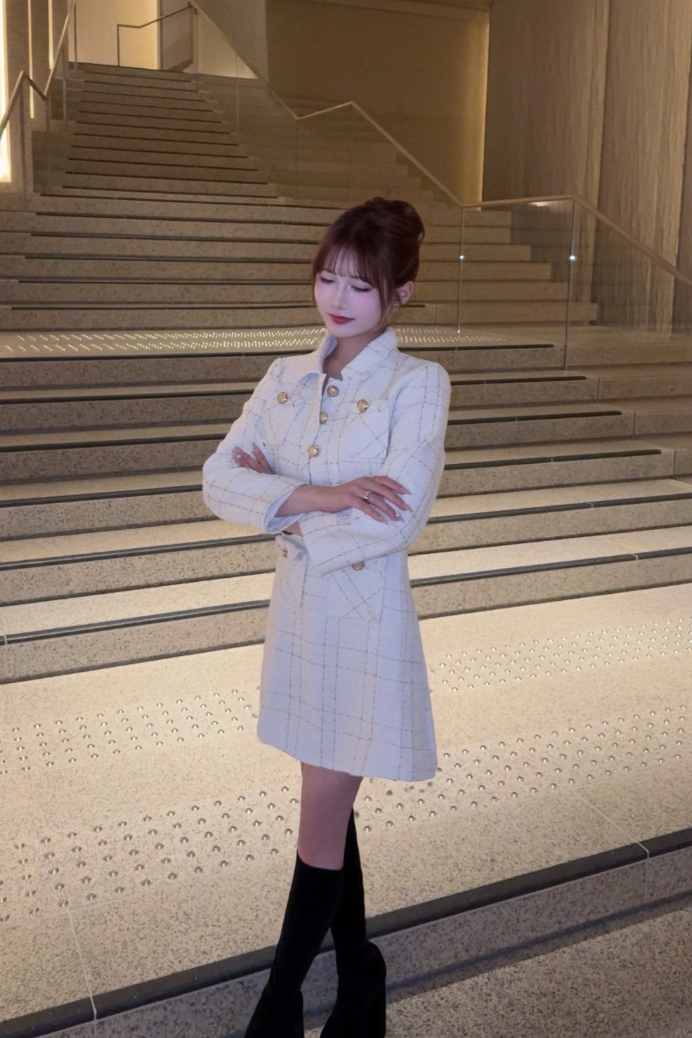 チェックツイードセットアップ KR12236