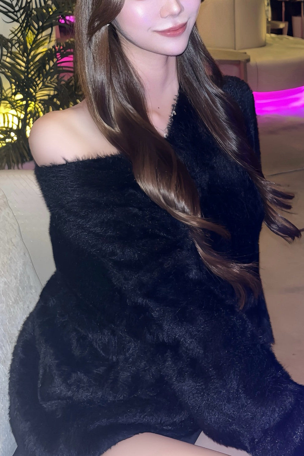 シャギールーズニットワンピ KR13329