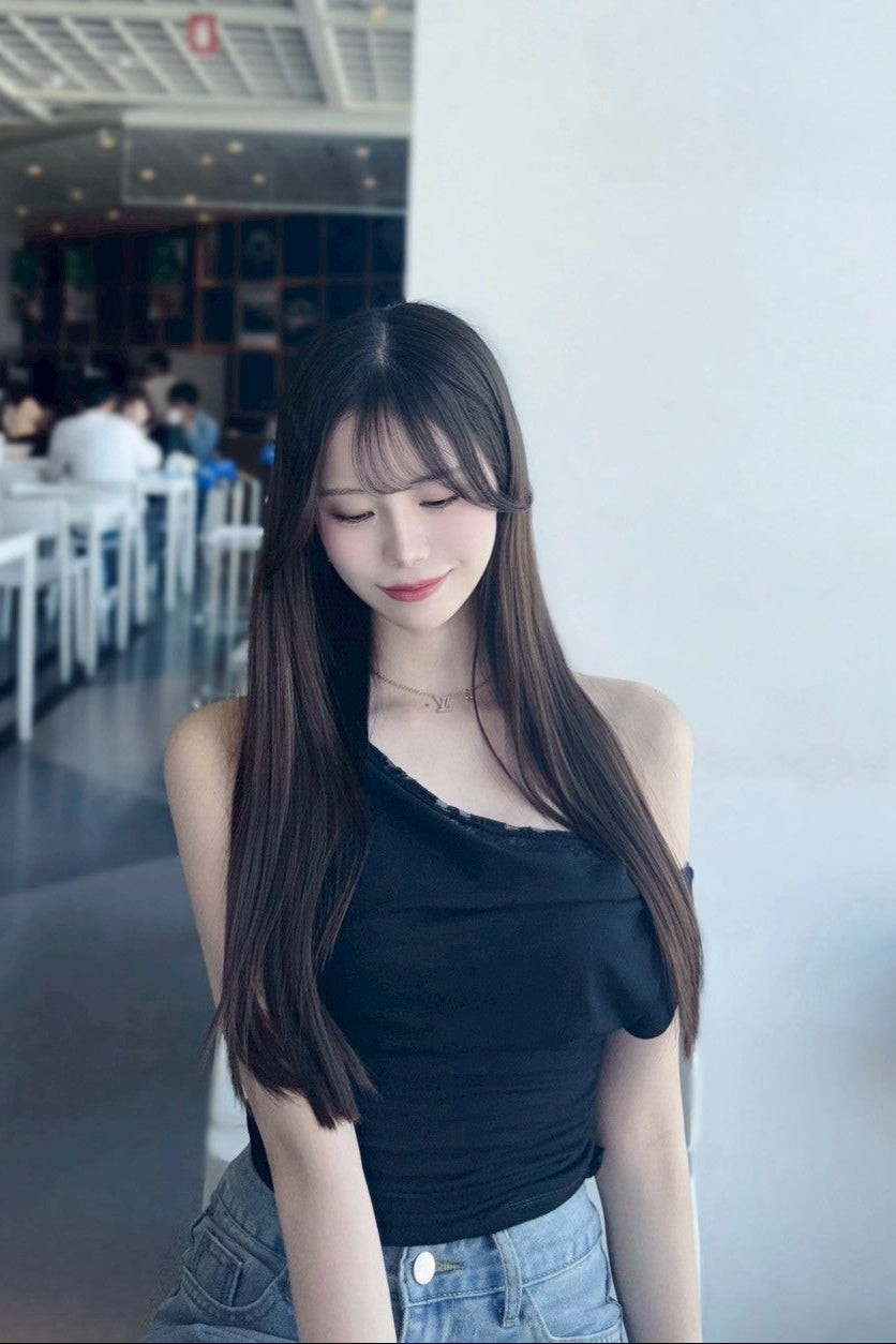 off-the-shoulder lace top KR10051