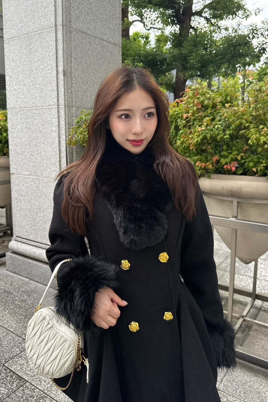 フロントゴールドボタンコート KR12318