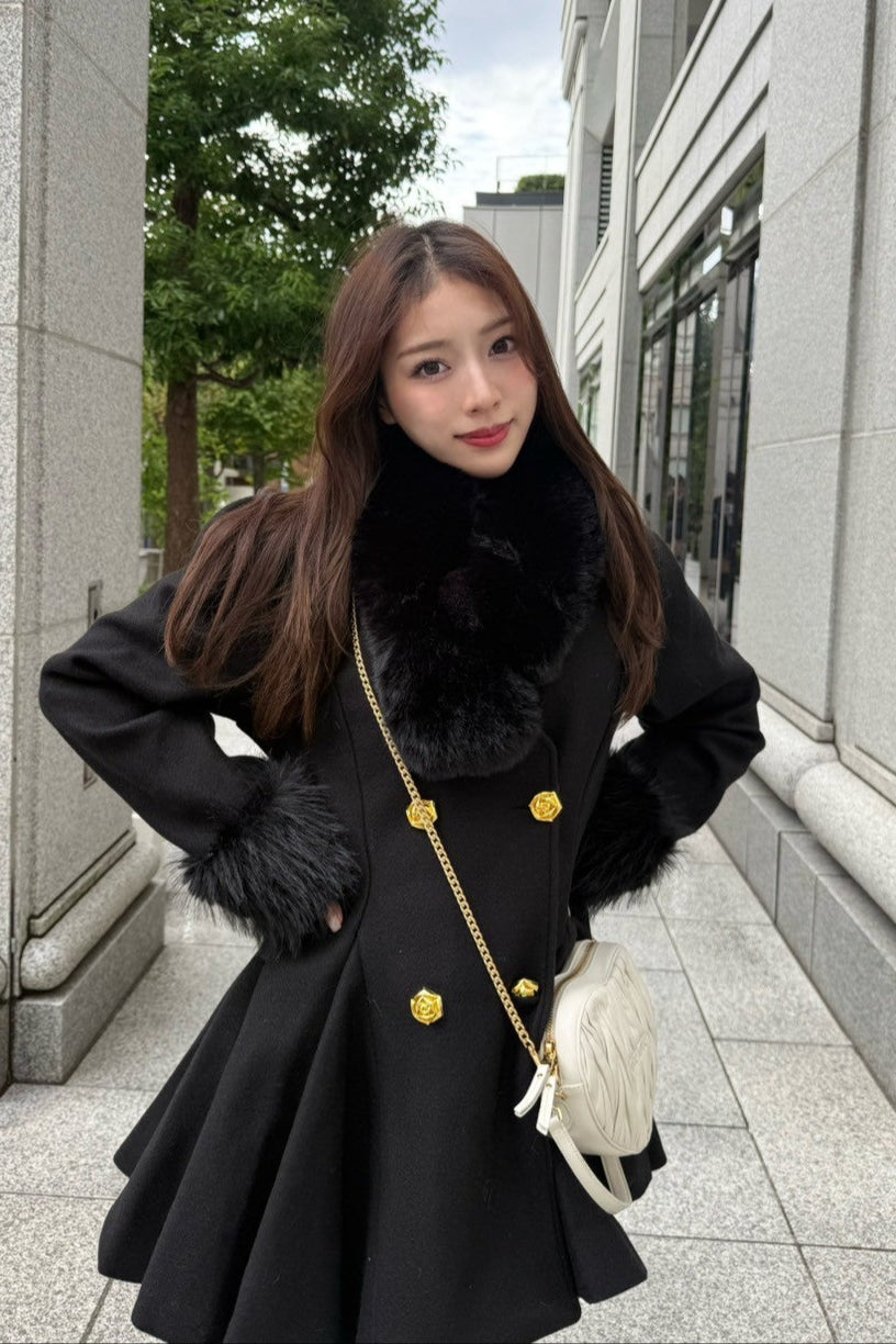 フロントゴールドボタンコート KR12318