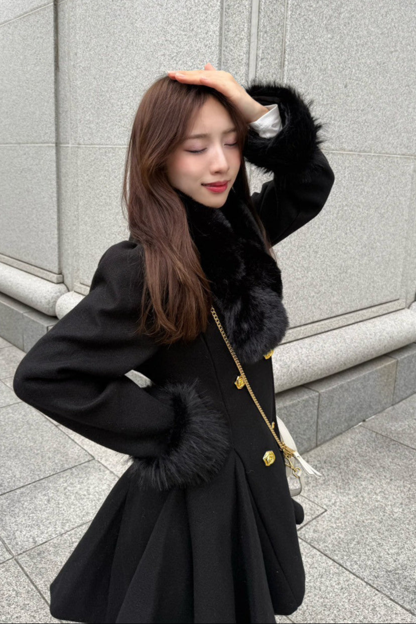 フロントゴールドボタンコート KR12318