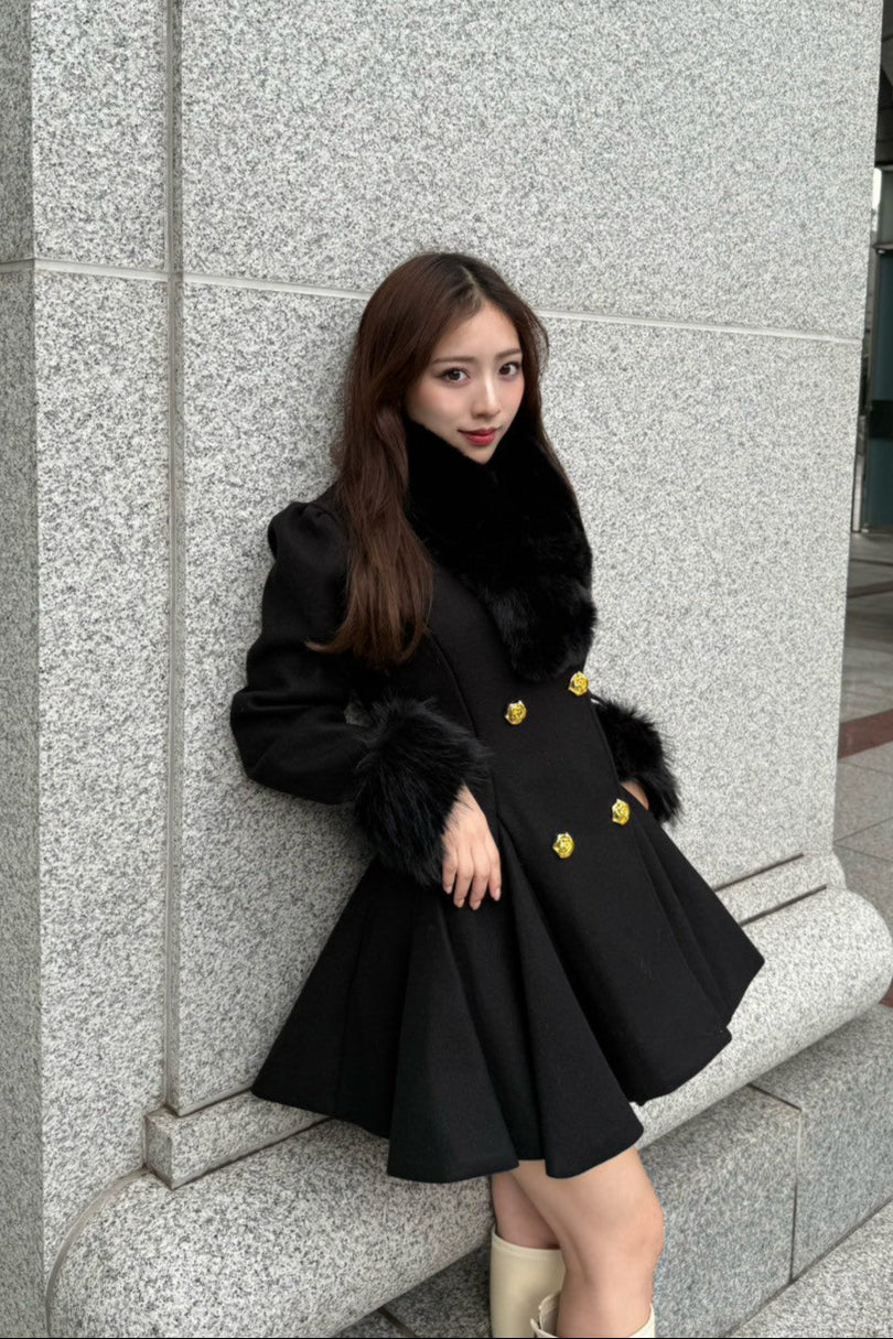 フロントゴールドボタンコート KR12318