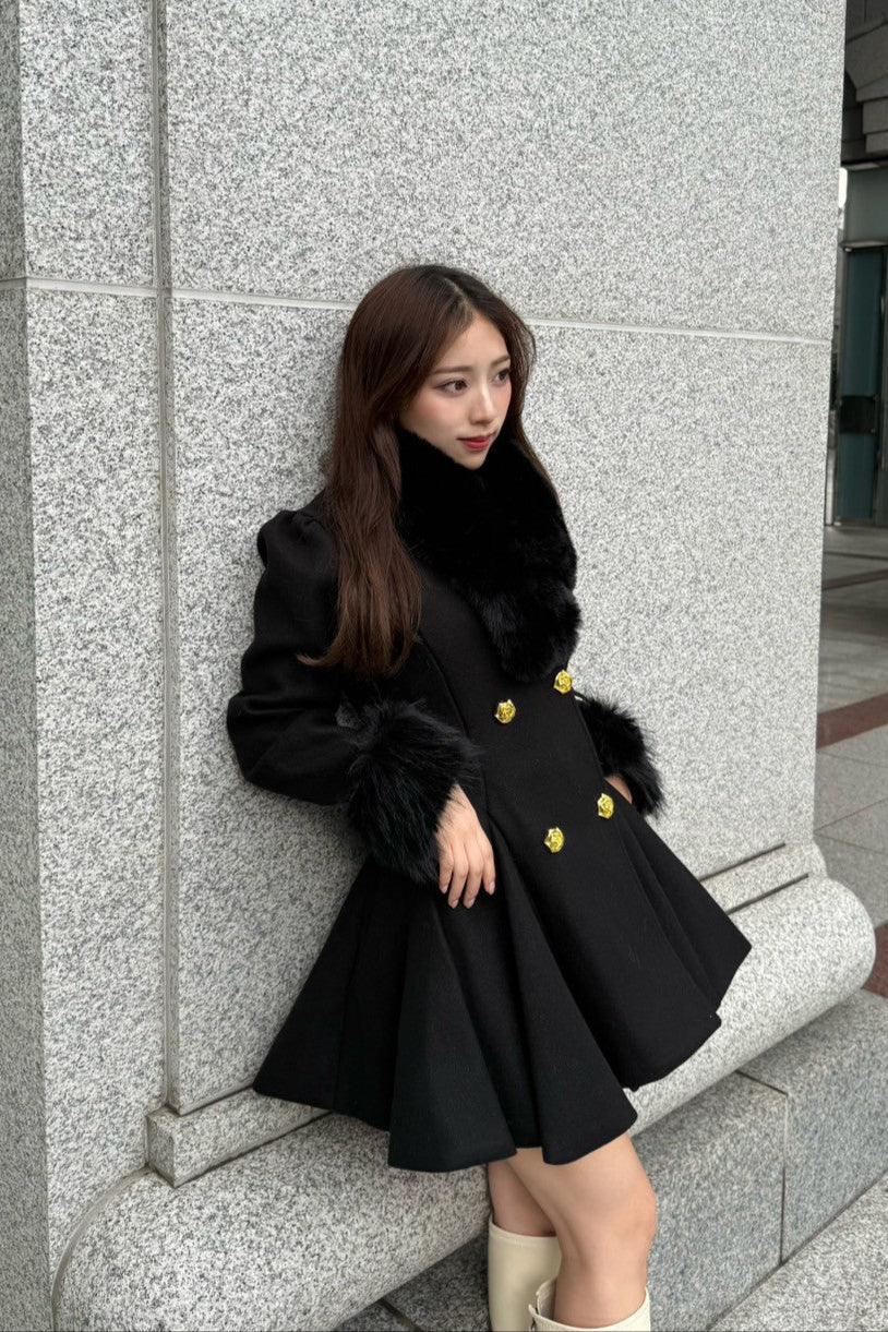 フロントゴールドボタンコート KR12318