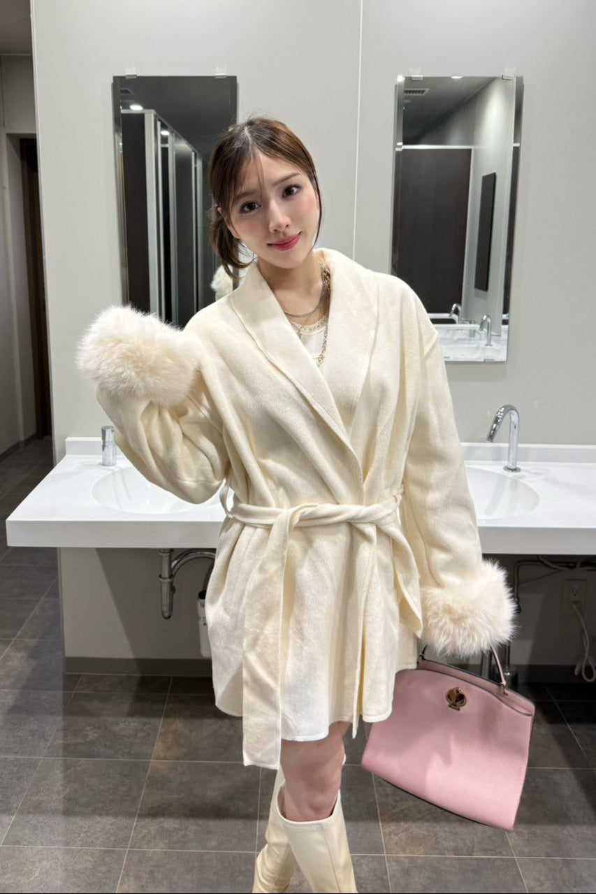 スリーブファーコート KR12317