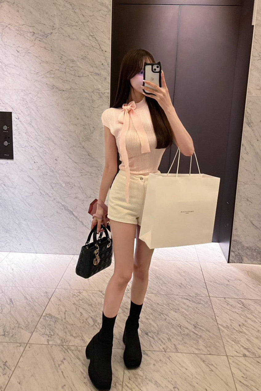 サイドリボンピンクトップス KR10389