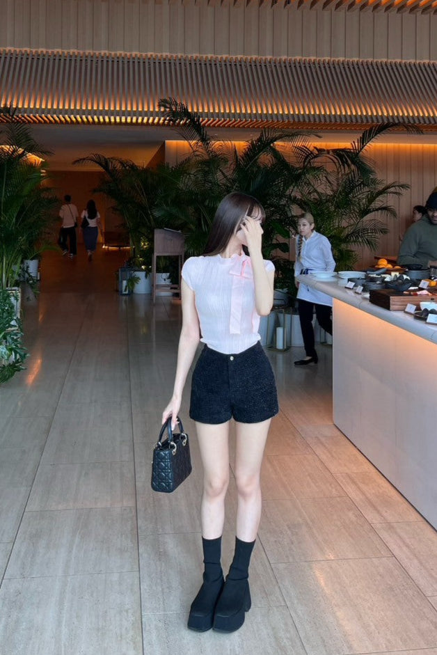 サイドリボンピンクトップス KR10389