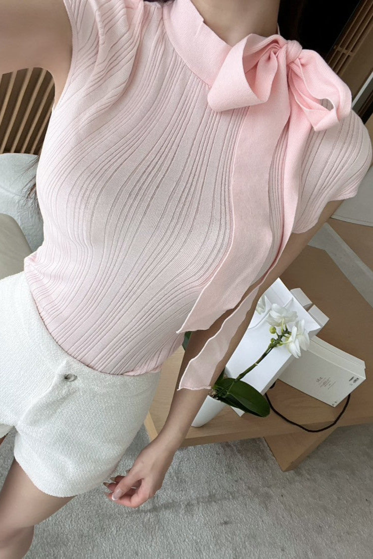 サイドリボンピンクトップス KR10389