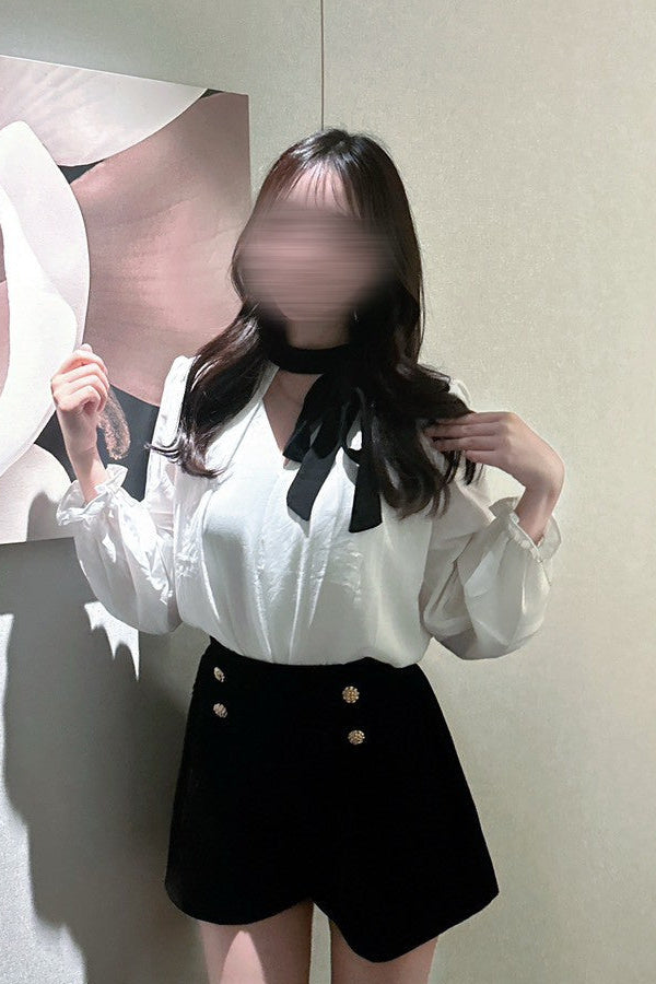 リボンネックブラウス KR13038