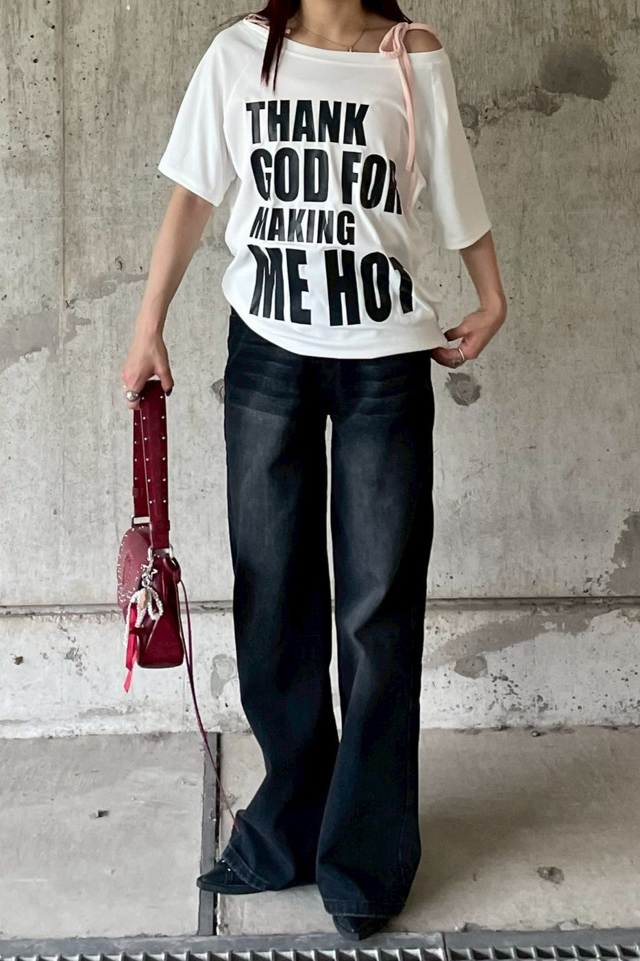 ワンショルオーバーグランジTシャツ KR12206