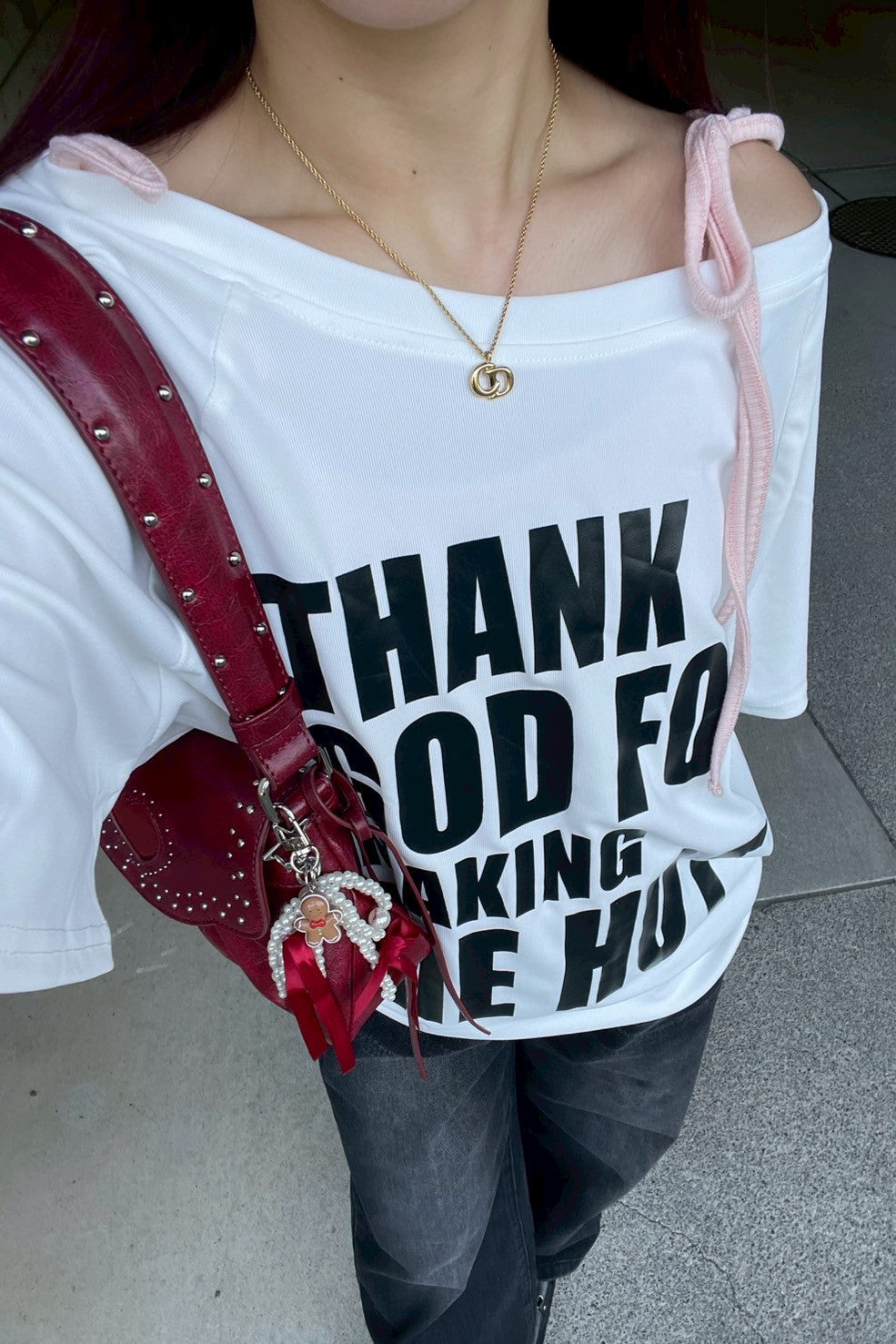ワンショルオーバーグランジTシャツ KR12206