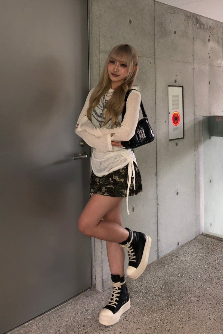 カモフラージュティアードスカート KR10121