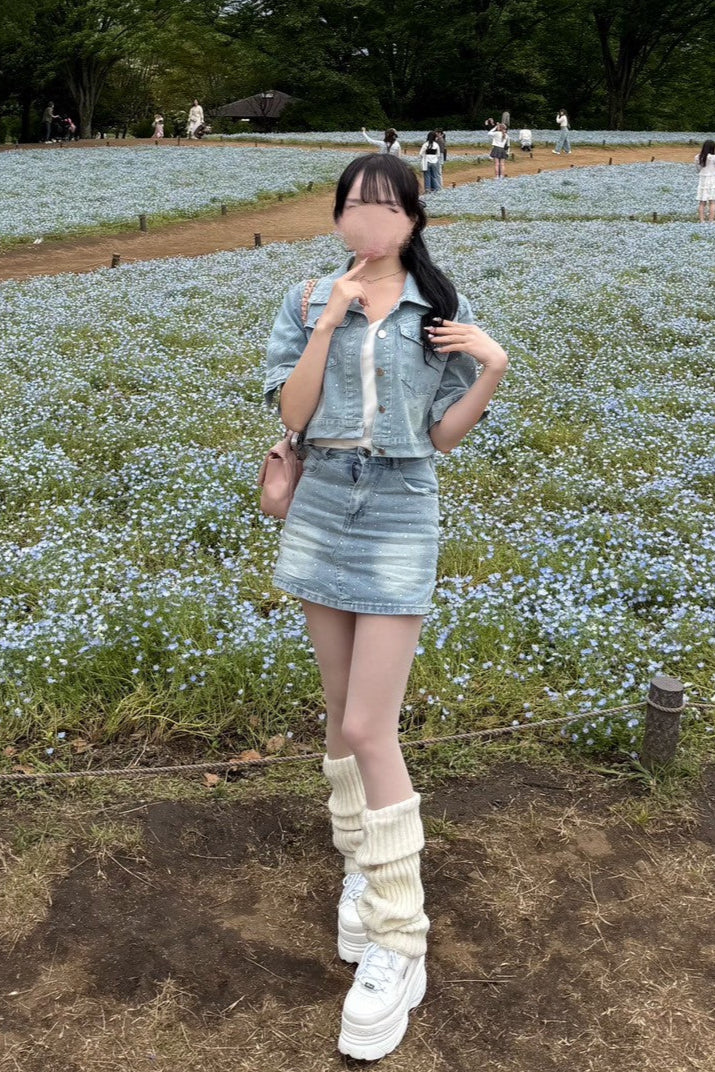 ビジューデニムセットアップ KR10234