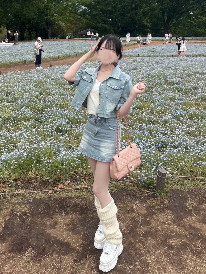 ビジューデニムセットアップ KR10234