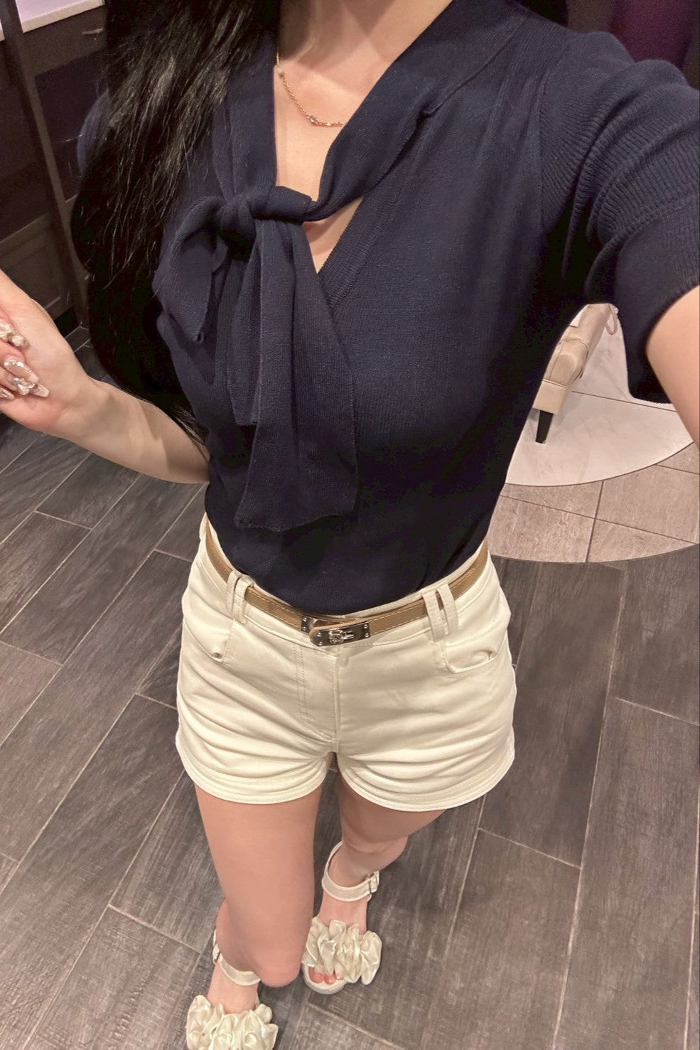 ネイビーボウタイシャツ KR10236