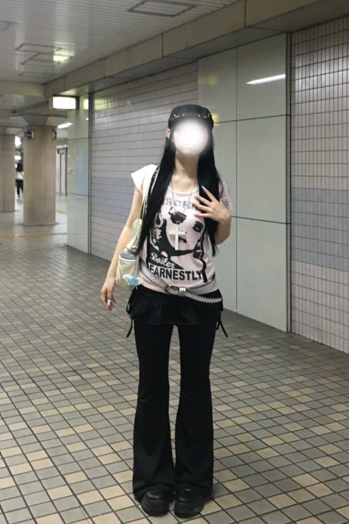 サイドリボンスカートパンツ KR10254