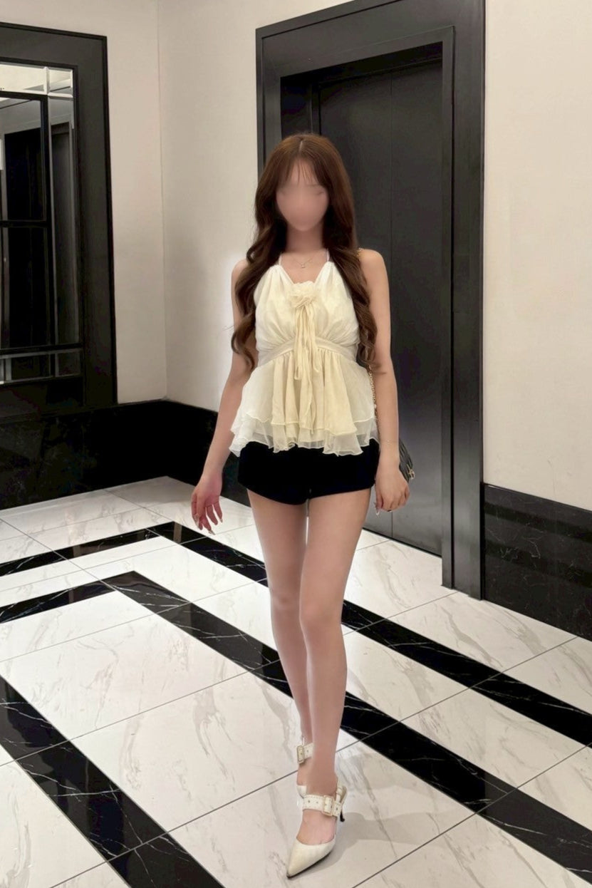 シフォンフリルワンピース KR10508