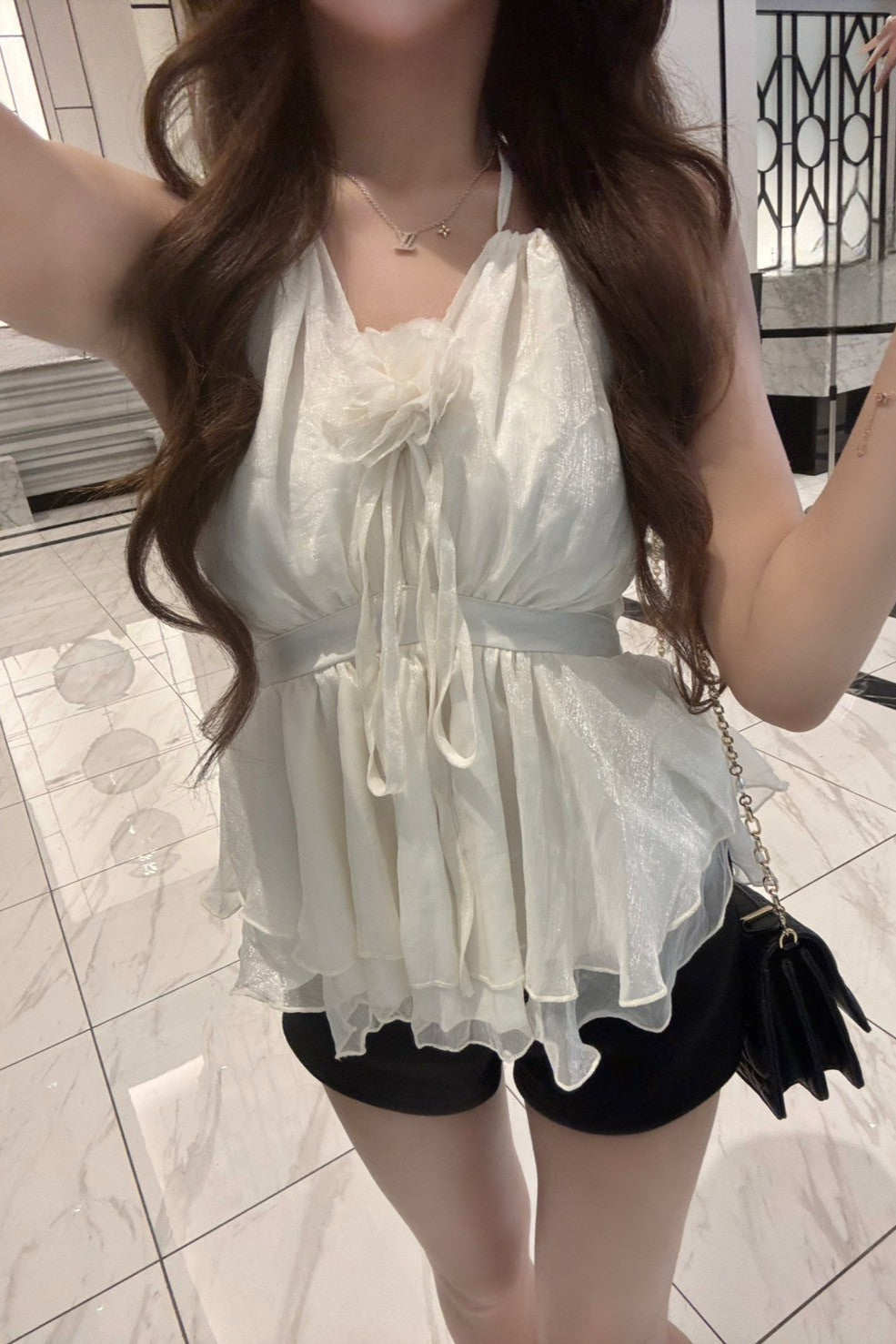 シフォンフリルワンピース KR10508