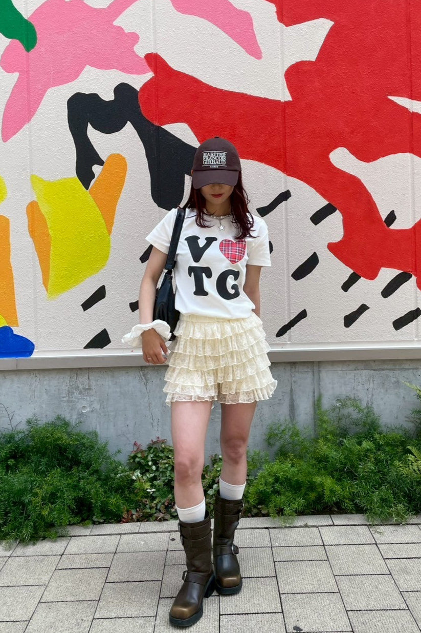 レタリングハートプリントTシャツ KR10609