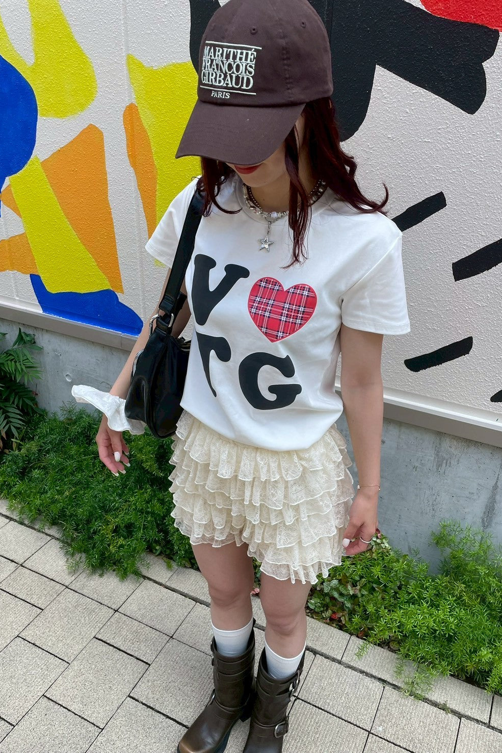 レタリングハートプリントTシャツ KR10609