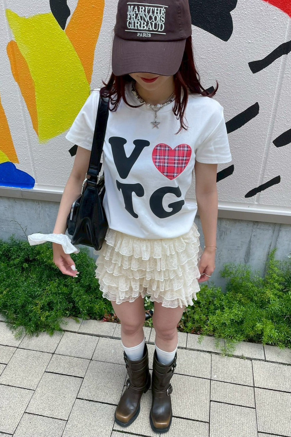 レタリングハートプリントTシャツ KR10609