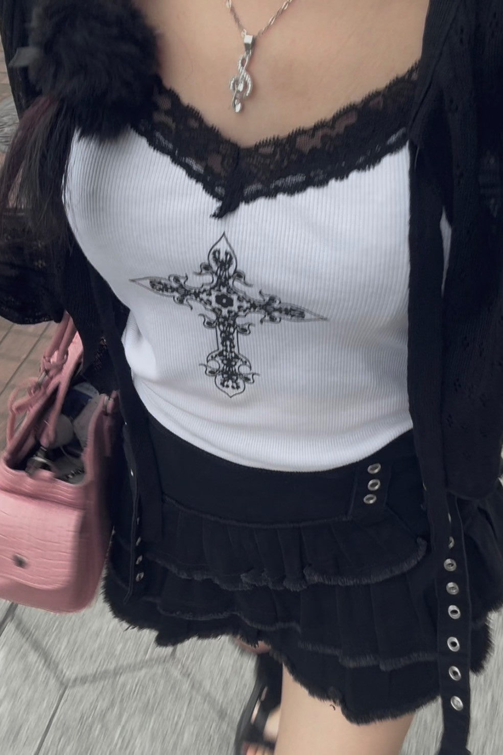 フリンジティアードスカート KR10528