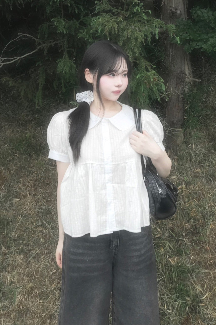 ラウンドシフォンブラウス KR10770