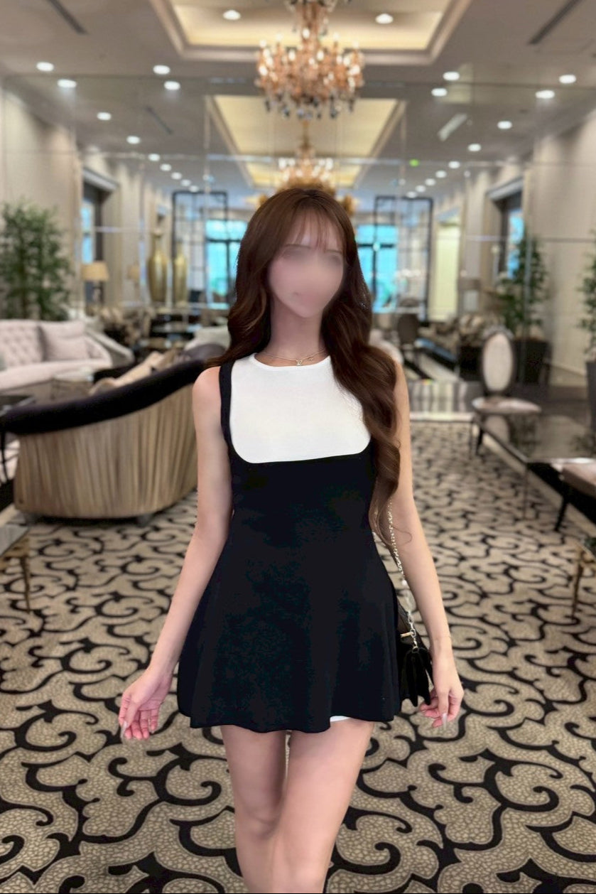 ノースリーブツーカラーワンピース KR10997