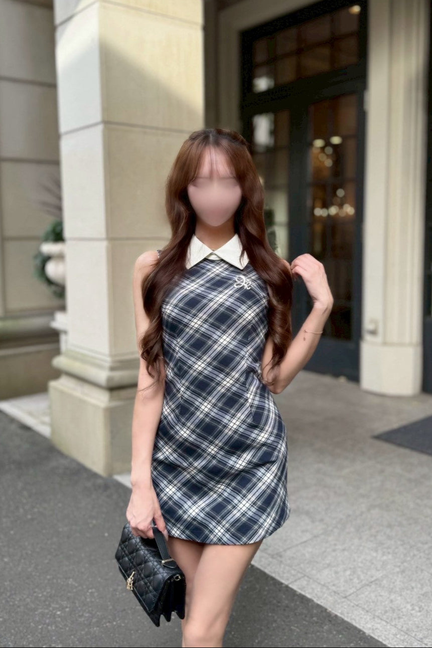 チェックワンポイントワンピース KR10999