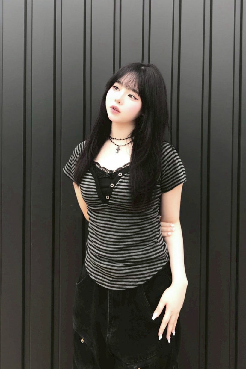 マルチボーダーTシャツ KR10768