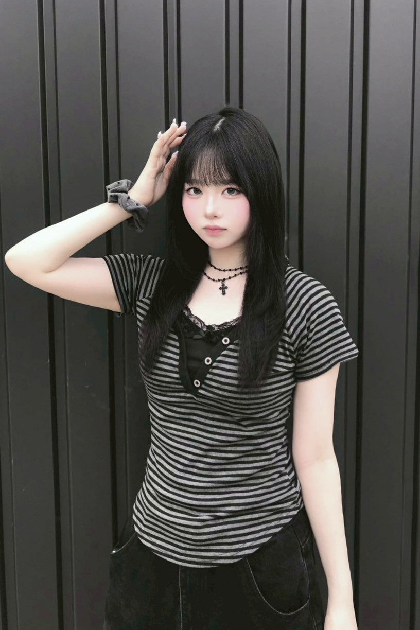 マルチボーダーTシャツ KR10768