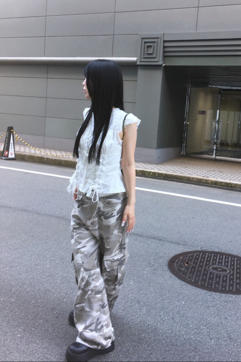 カモフラージュワイドカーゴパンツ KR11073