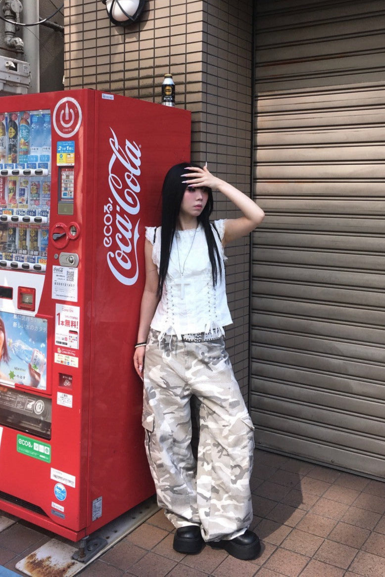 カモフラージュワイドカーゴパンツ KR11073