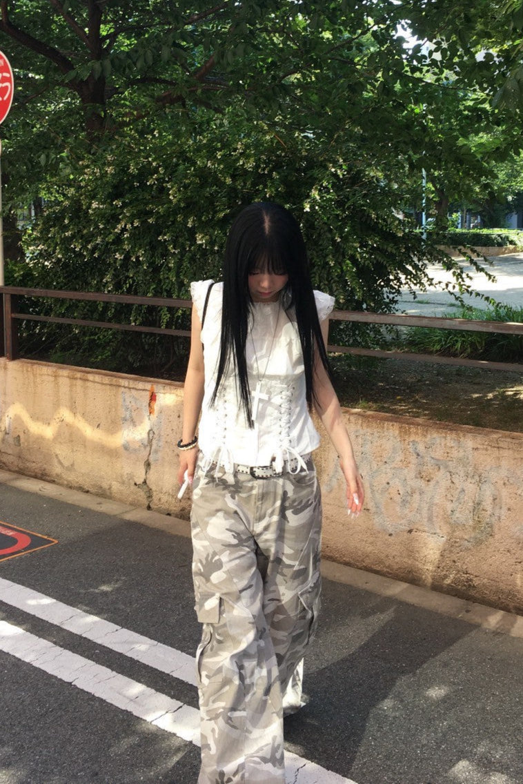 カモフラージュワイドカーゴパンツ KR11073