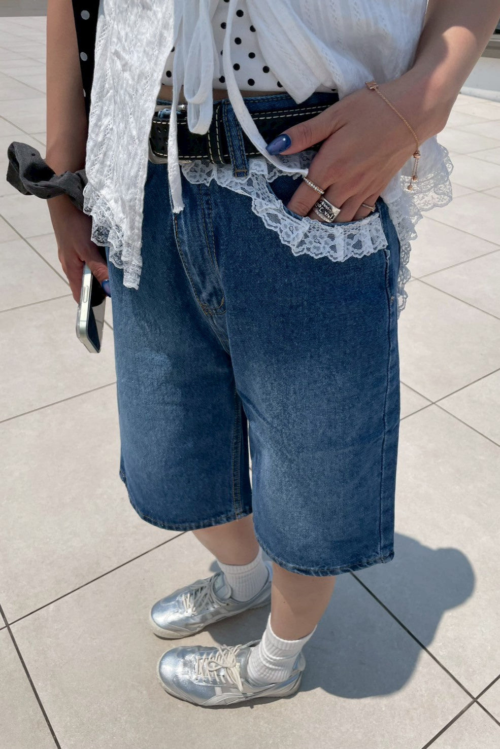 スクエアレースハーフパンツ KR11126
