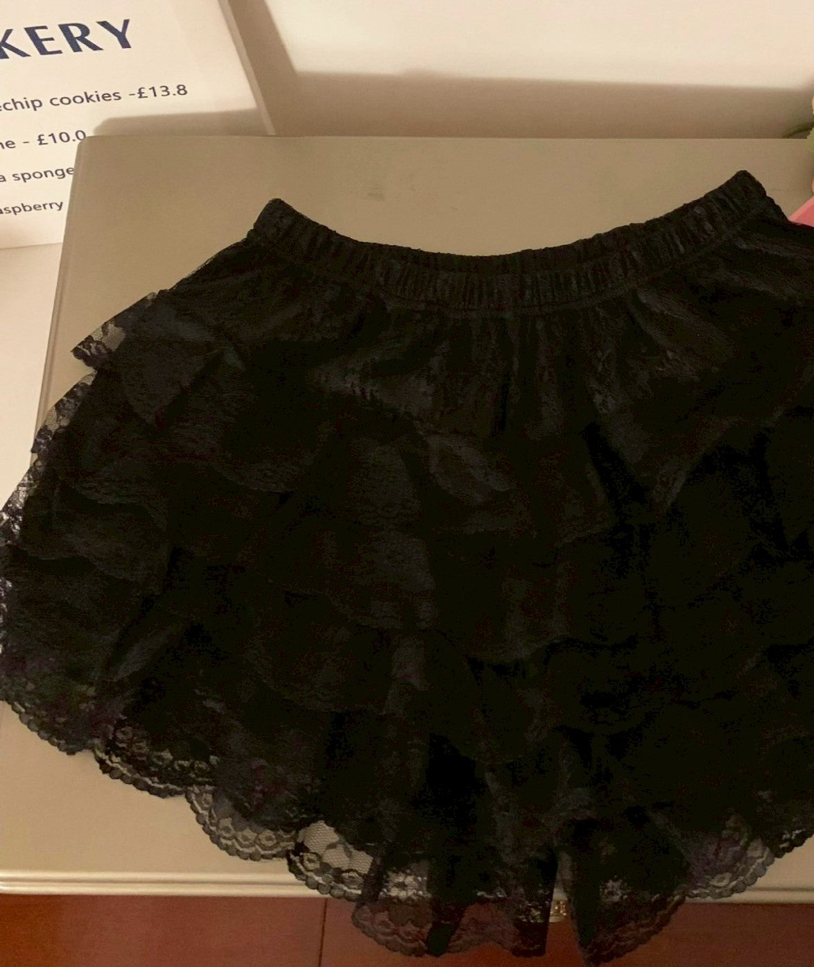 ブラックレースリボンスカート KR11099