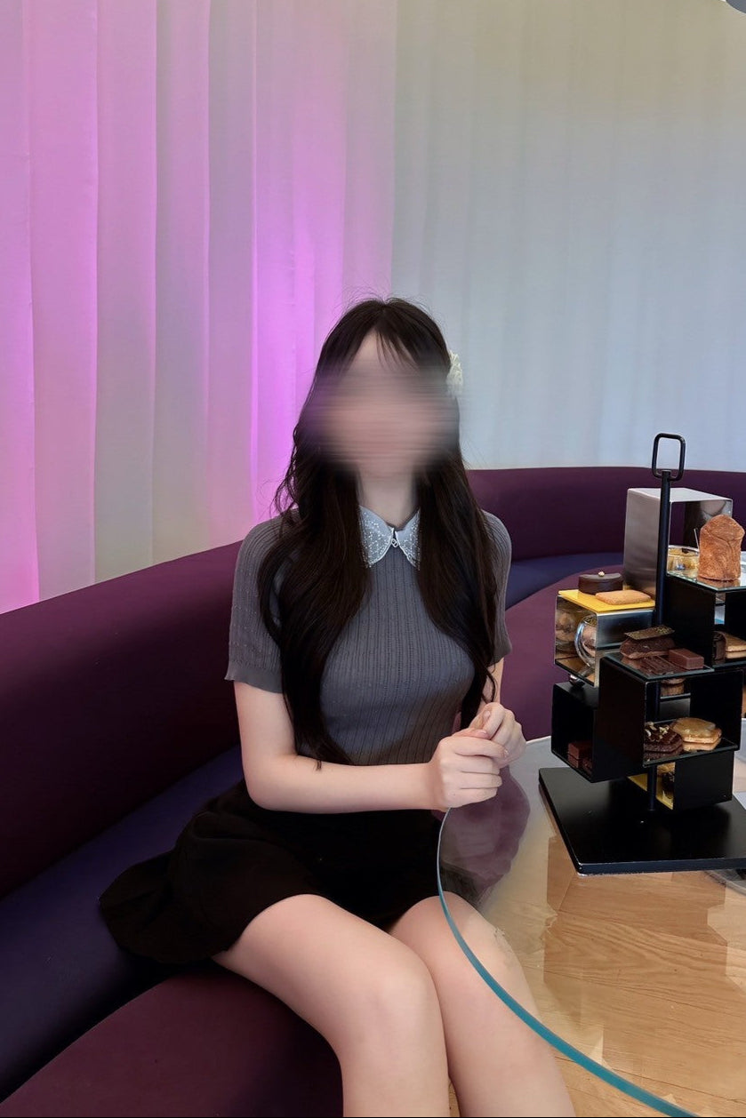 配色カラー付きフリルニット KR11279