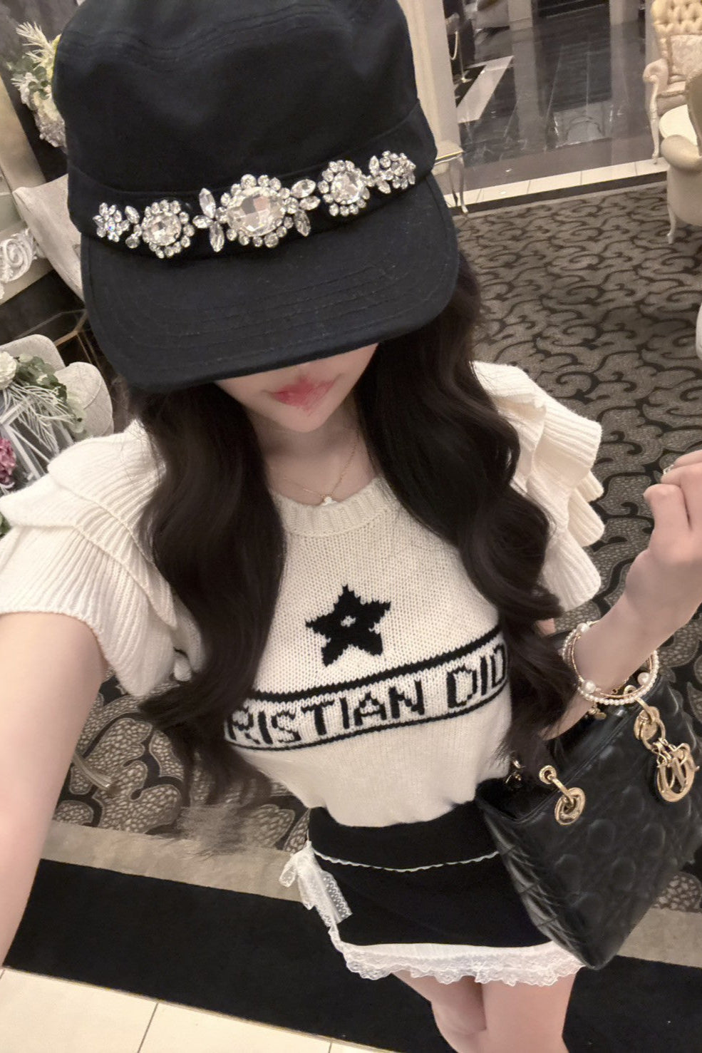 ビジュー付きキャップ KR11250