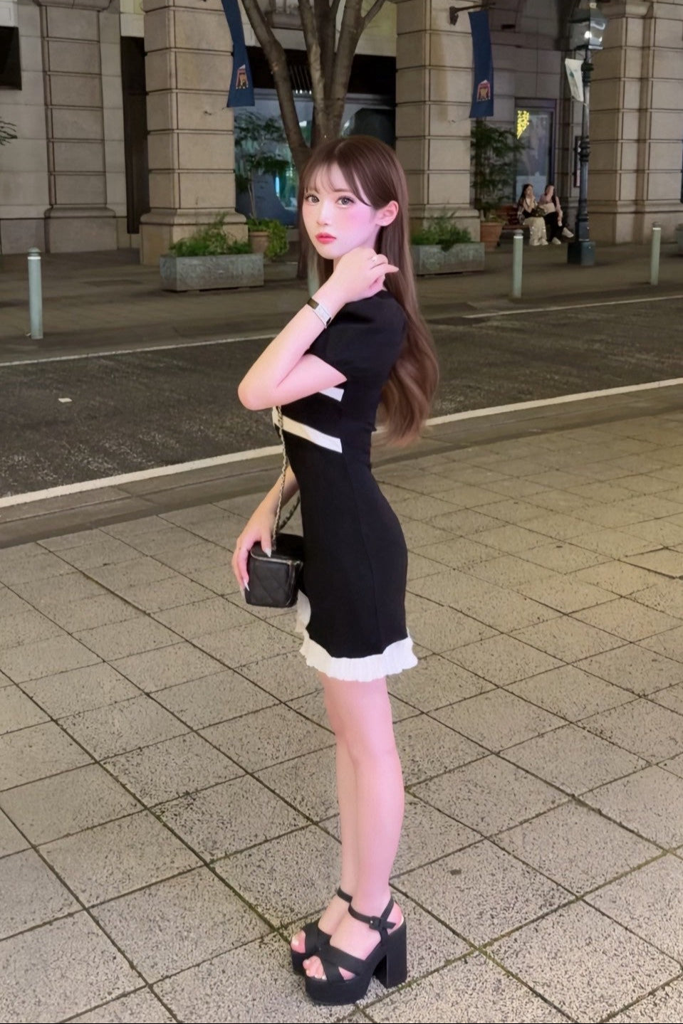 カシュクールフリルワンピース KR11052