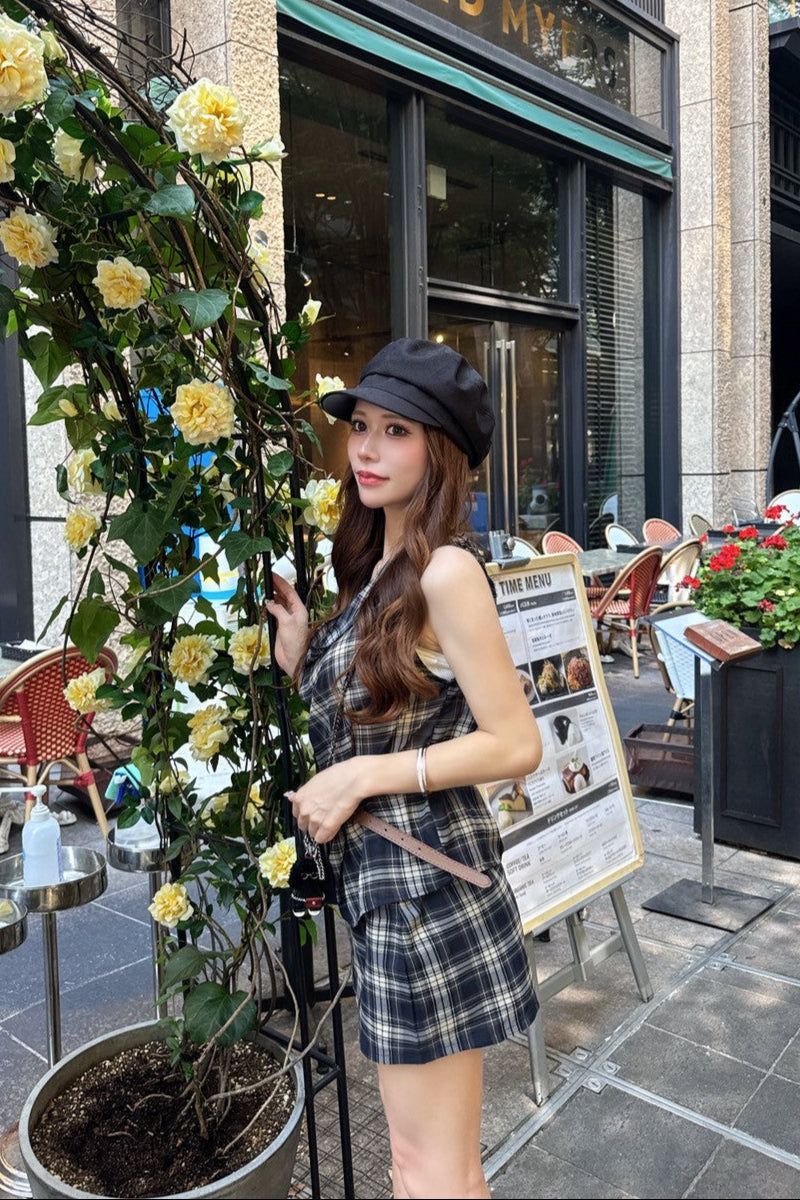 ノースリーブチェックワンピース KR11552