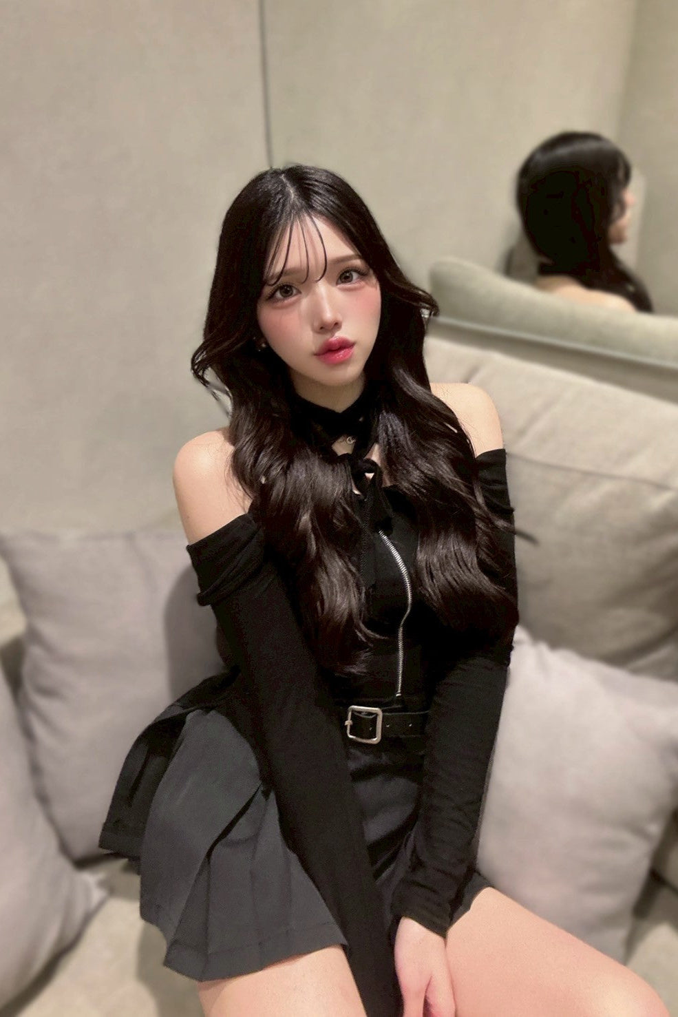 ジッパーチョーカークロップトップ KR12380