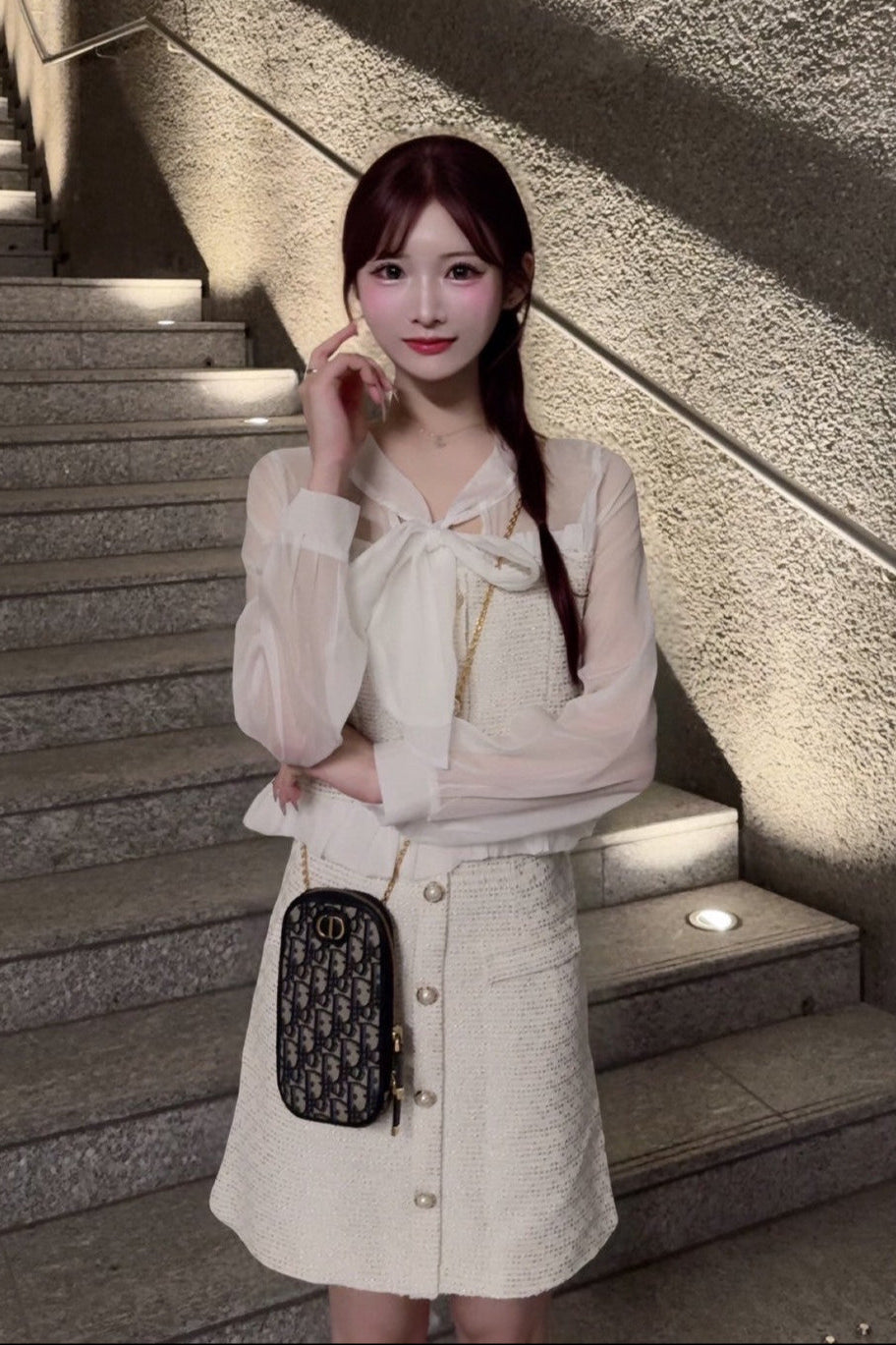 フレンチリボンツイードセットアップ KR12233