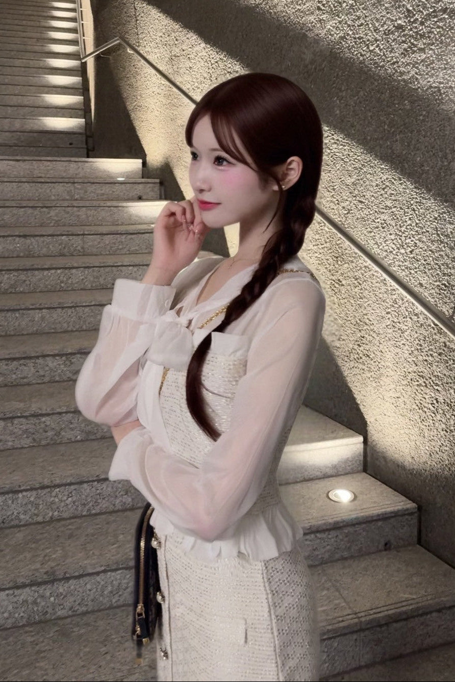 フレンチリボンツイードセットアップ KR12233