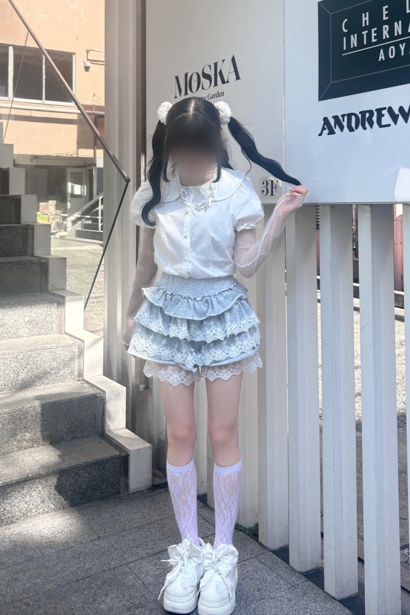 ガーリーレースフリルスカート KR13067